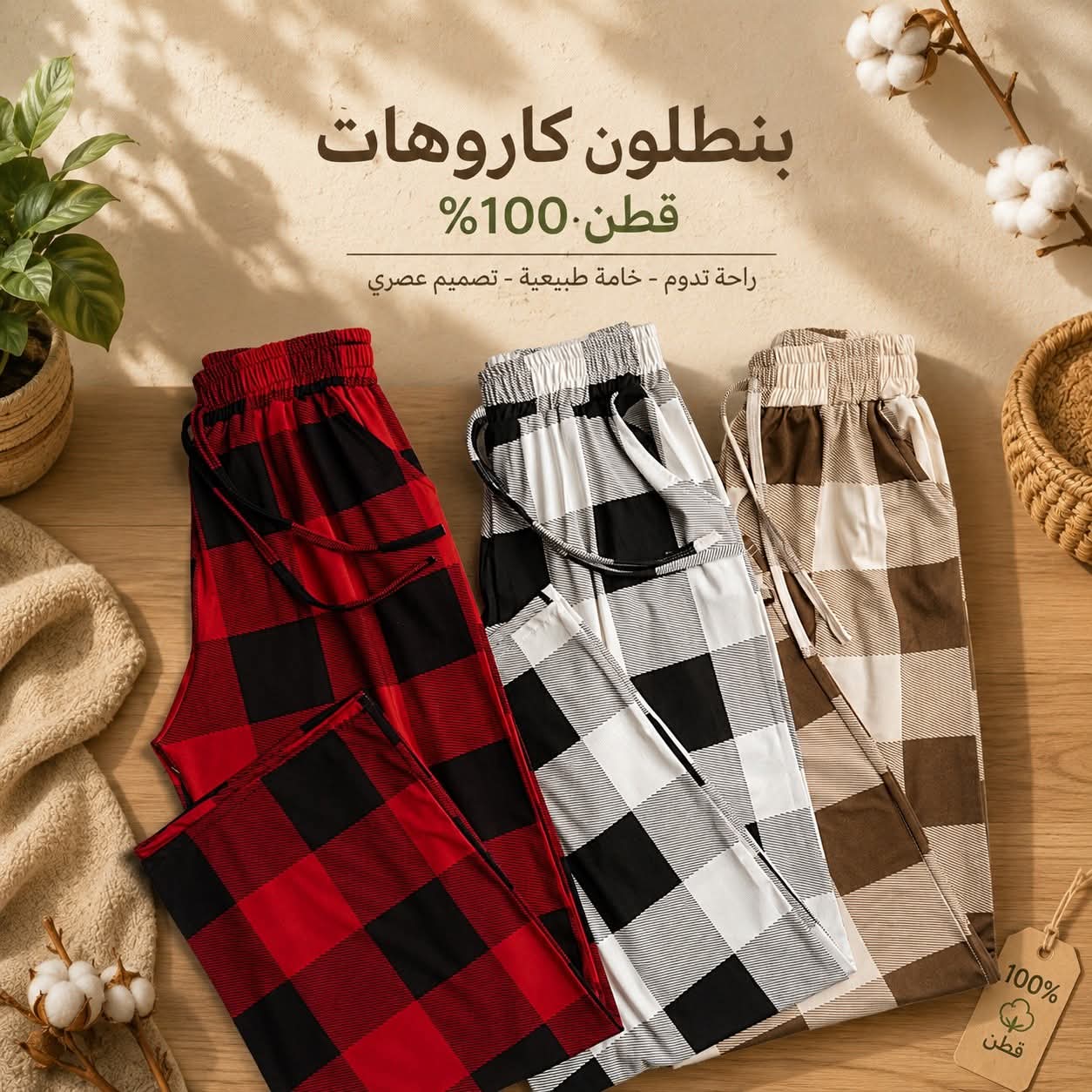 840b3692-eac9-4c55-bc04-9b592ee7164c بنطلون كاروهات - Image 1